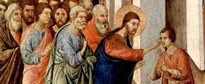Jesús sana a un hombre ciego (Duccio) Jesús sana a un hombre ciego (Duccio)