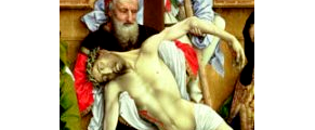 Sentados delante del sepulcro de Jesús