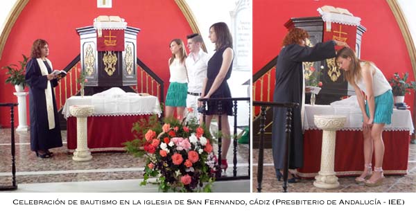 Bautismos en la Iglesia Evangélica Española en San Fernando (Cádiz)
