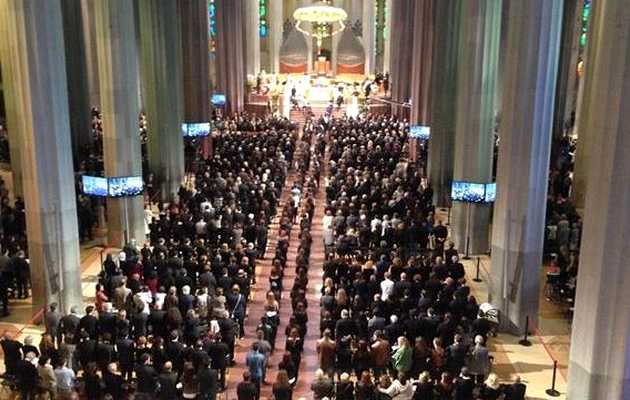 Un momento de la misa-funeral de Estado en Barcelona